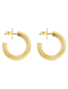 Aretes de aro Tous 1950 de plata P 925 con acabado baño de oro