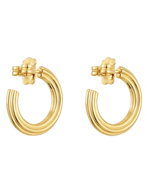 Aretes de aro Tous 1950 de plata P 925 con acabado baño de oro