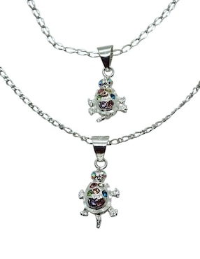 Collar y pulsera de tortuga Limerence by Claudia Herrera Reptil Marino de plata P925 zirconia