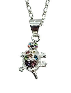 Collar y pulsera de tortuga Limerence by Claudia Herrera Reptil Marino de plata P925 zirconia