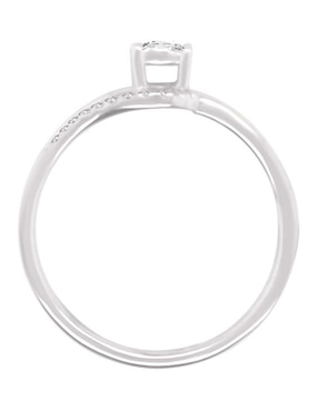 Solitario de oro blanco 14 k Klamore Mabel diamante