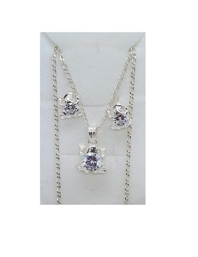 Aretes y collar de rana Limerence by Claudia Herrera Anfibio de plata P925 zirconia