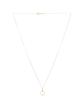 Colgante Y Dije circular Casal de oro 14 K circonita