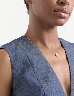Collar con dije de corazón Casal de oro 14 K
