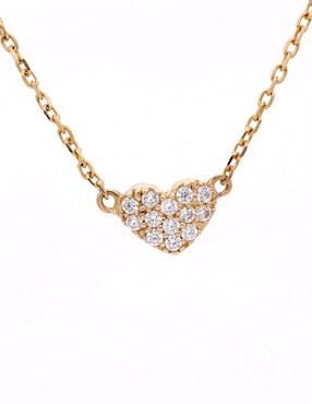 Collar de corazón Casal de oro amarillo 14 K