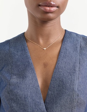 Collar de corazón Casal de oro amarillo 14 K