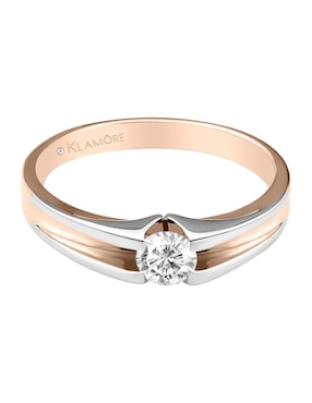 Solitario De Oro 14 K Klamore Fusione Diamante