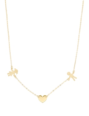 Collar de niño Fianelli Cuore Unito de oro amarillo 14 K