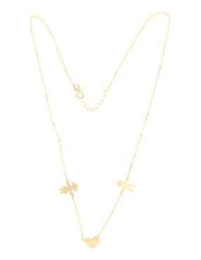 Collar de niño Fianelli Cuore Unito de oro amarillo 14 K