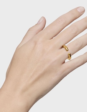 Anillo Tous Line de plata P 925 con acabado baño de oro