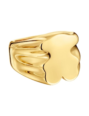 Anillo de oso Tous Sweet Dolls de plata P 925 con acabado baño de oro