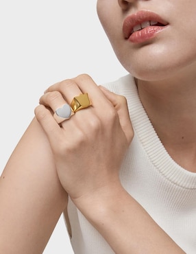 Anillo de flor Tous Sweet Dolls de plata P 925 con acabado baño de oro