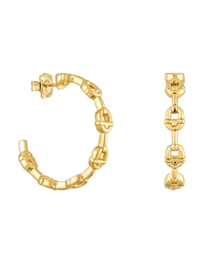 Aretes tous de plata p 925 con acabado baño de oro
