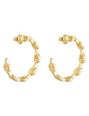Aretes tous de plata p 925 con acabado baño de oro