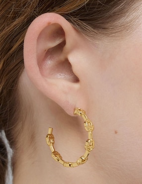 Aretes tous de plata p 925 con acabado baño de oro