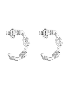 Aretes de aro circulares Tous Manifesto de plata P 925 con acabado brillante