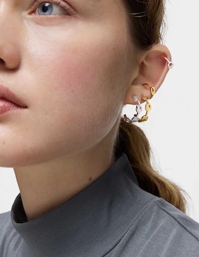 Aretes de aro circulares Tous Manifesto de plata P 925 con acabado brillante