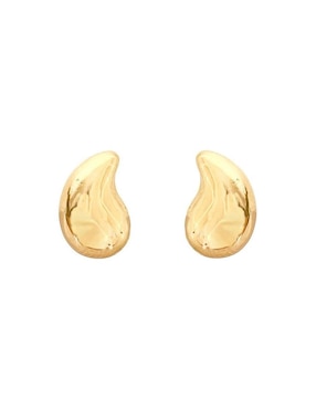 Broqueles de gota Mancini de oro con acabado brillante
