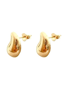 Broqueles de gota Mancini de oro con acabado brillante