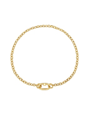 Pulsera TOUS De Oro 18 K Hold Oval Con Acabado Brillante