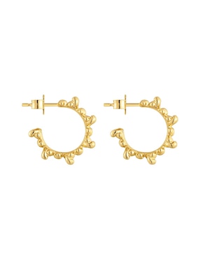 Aretes de aro de oso Tous Bold Bear de plata P 925 con acabado baño de oro