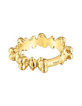Anillo de oso Tous Bold Bear de plata P 925 con acabado baño de oro