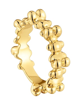 Anillo de oso Tous Bold Bear de plata P 925 con acabado baño de oro