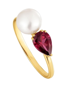 Anillo con gema Tous Ivette 18 k de oro rodolita brillante