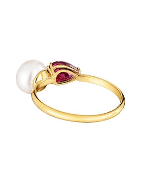 Anillo con gema Tous Ivette 18 k de oro rodolita brillante