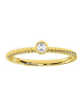 Anillo de compromiso de oro amarillo 14 k Amore Mio diamante