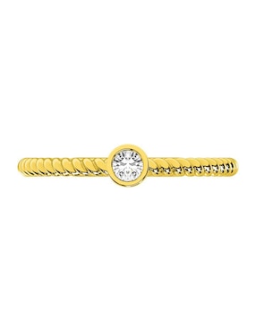 Anillo de compromiso de oro amarillo 14 k Amore Mio diamante