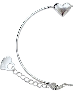 Brazalete Aretize de plata P 925 Corazón con acabado lustre
