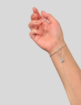 Brazalete Aretize de plata P 925 Corazón con acabado lustre