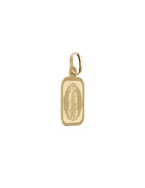 Medalla cuadrada Dinasti virgen de guadalupe de oro amarillo 14 K