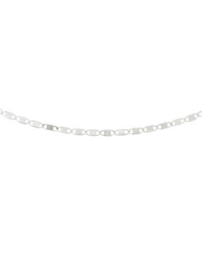 Collar de eslabones Dinasti de oro blanco 14 K