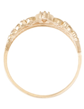Anillo de corona Sini 14 k de oro zirconia