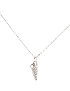 Collar con dije de concha Teresa Díaz Joyería Mexicana de plata P 925