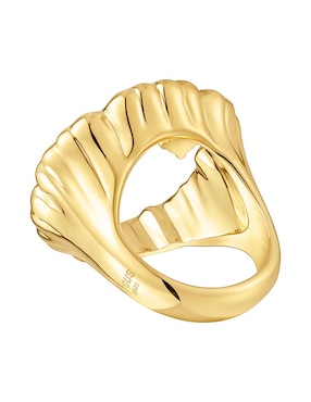 Anillo con gema de flor Tous Cachito Mío de plata P 925 cornalina con acabado baño de oro