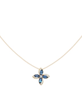 Collar de flor Riccardo Orsato de oro amarillo 14 K