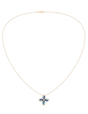 Collar de flor Riccardo Orsato de oro amarillo 14 K