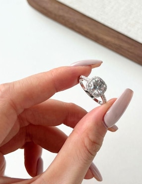 Anillo de compromiso de plata P 925 Yoiko zirconia