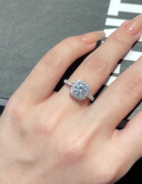 Anillo de compromiso de plata P 925 Yoiko zirconia