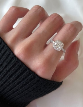 Anillo de compromiso de plata P 925 Yoiko zirconia