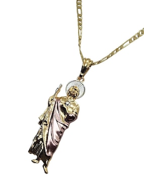 Collar con dije san judas tadeo Limerence By Claudia Herrera San Judas de oro laminado 14 K