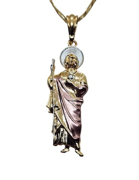 Collar con dije san judas tadeo Limerence By Claudia Herrera San Judas de oro laminado 14 K