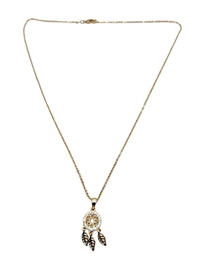 Collar con dije de atrapasueños Limerence By Claudia Herrera Sueños Protegidos de oro laminado 14 K