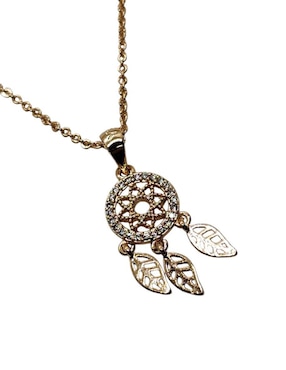 Collar con dije de atrapasueños Limerence By Claudia Herrera Sueños Protegidos de oro laminado 14 K