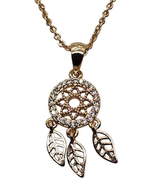 Collar con dije de atrapasueños Limerence By Claudia Herrera Sueños Protegidos de oro laminado 14 K