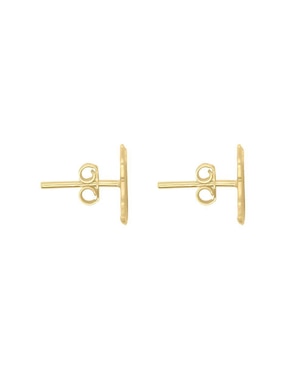 Aretes de perro Fianelli Yorky de oro con acabado brillante