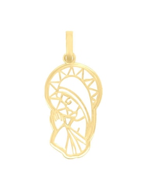 Dije De Virgen Fianelli Virgen Plegaria De Oro Amarillo 14 K